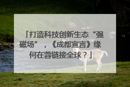 打造科技创新生态“强磁场”，《成都宣言》缘何在蓉链接全球？